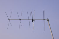 145 MHz,  2 * 5 Elemente Kreuz Yagi-Antenne